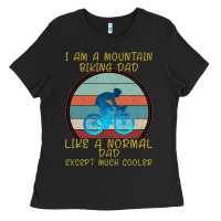 I Am A Mountain Biking Dad Ladies Tee | Teevron