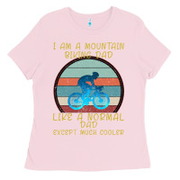 Bubblegum Pink I Am A Mountain Biking Dad Ladies Tee - Bettercallsaul