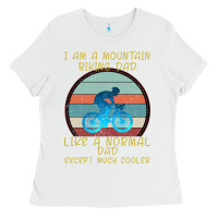 White I Am A Mountain Biking Dad Ladies Tee - Bettercallsaul
