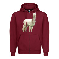 Burgundy Alpaca Zipper Hoodie - LillyAllenDesigns