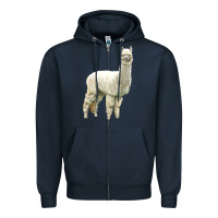 Navy Alpaca Zipper Hoodie - LillyAllenDesigns