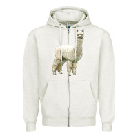 Oatmeal Heather Alpaca Zipper Hoodie - LillyAllenDesigns