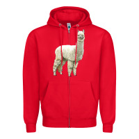Red Alpaca Zipper Hoodie - LillyAllenDesigns