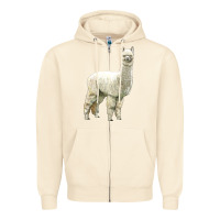 Sandshell Alpaca Zipper Hoodie - LillyAllenDesigns