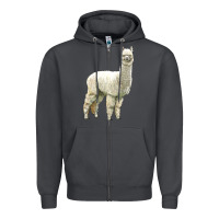 Smoke Alpaca Zipper Hoodie - LillyAllenDesigns