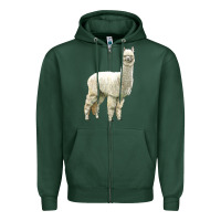 Sports Green Alpaca Zipper Hoodie - LillyAllenDesigns