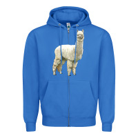 True Royal Alpaca Zipper Hoodie - LillyAllenDesigns
