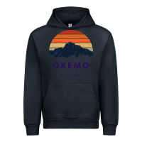 Navy Okemo Vermont Skiing Snowboarding Hikers Gifts for VT Travel Urban Hoodie - InspiraDesign
