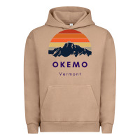 Pigment Burro Okemo Vermont Skiing Snowboarding Hikers Gifts for VT Travel Urban Hoodie - InspiraDesign