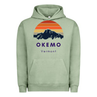 Pigment Oil Green Okemo Vermont Skiing Snowboarding Hikers Gifts for VT Travel Urban Hoodie - InspiraDesign