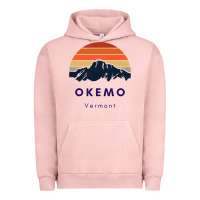 Pigment Salmon Okemo Vermont Skiing Snowboarding Hikers Gifts for VT Travel Urban Hoodie - InspiraDesign