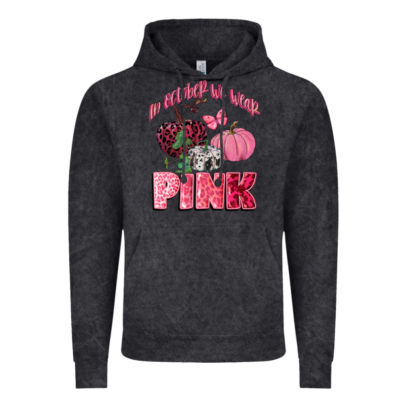 In October We Wear Pink Vintage Hoodie by CowGirlArtShop | Teevron