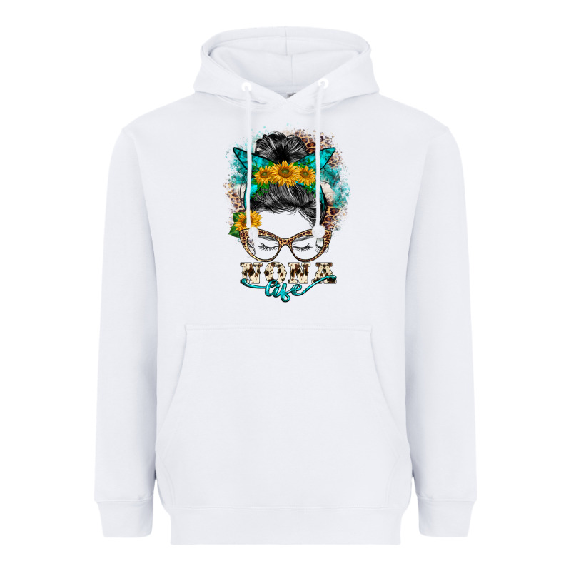 Nona Life Messy Bun Heavyweight Hoodie by BarkalooDesign | Teevron