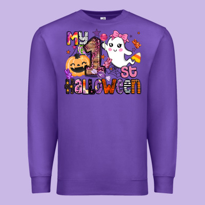 My 1st Halloween Premium Sweatshirt Designed By Barkaloodesign