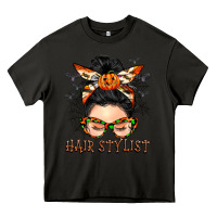 Asphalt Hair stylist messy bun Heavy Core Tee - BarkalooDesign