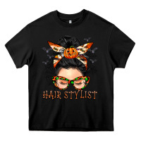 Black Hair stylist messy bun Heavy Core Tee - BarkalooDesign