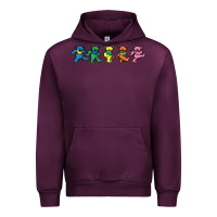 Mauve Wine Jerrys Designer Bears Urban Hoodie - InspiraDesign