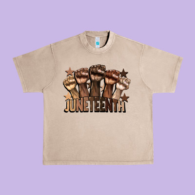 Melanin Juneteenth Urban Heavy Tee Designed By Cowgirlartshop