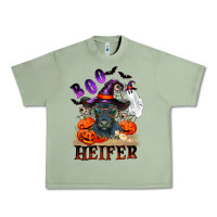 Oil Green Boo heifer black angus Urban Heavy Tee - RanaPortraitStore