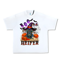 White Boo heifer black angus Urban Heavy Tee - RanaPortraitStore