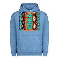 Pigment Pebble Blue aztec leopard glitter Urban Hoodie - AdoDesignShop