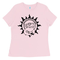 Bubblegum Pink Authentic Church Of The Toad Of Light Psychedlic Frog Licking (Distres Ladies Tee - DesignPulse