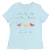 Baby Blue At My Age I need Glasses Ladies Tee - DesignPulse