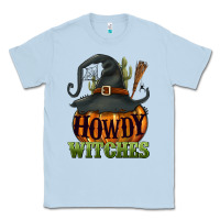 Dusty Blue Howdy witches Classic Tee - NancyCooperArtShop