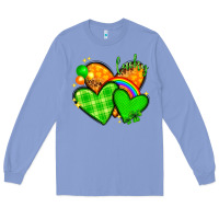 Colony Blue St. Patrick's Day hearts St. Patricks day Long Sleeve Tee - HowdyJamesFarm