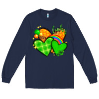 Navy St. Patrick's Day hearts St. Patricks day Long Sleeve Tee - HowdyJamesFarm