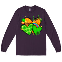 Plum St. Patrick's Day hearts St. Patricks day Long Sleeve Tee - HowdyJamesFarm