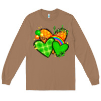 Toasted Coconut St. Patrick's Day hearts St. Patricks day Long Sleeve Tee - HowdyJamesFarm