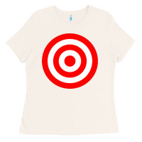 Bone bullseye target red & white rings target Ladies Tee - DesignPulse