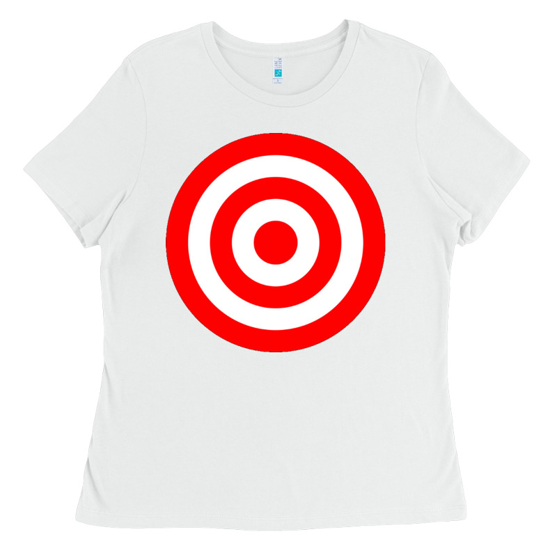 Bullseye Target Red & White Rings Target Ladies Tee by DesignPulse | Teevron