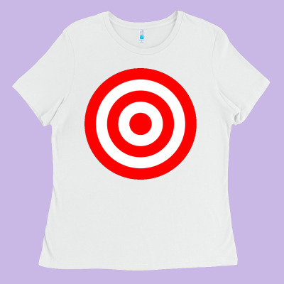 Bullseye Target Red & White Rings Target Ladies Tee Designed By Designpulse