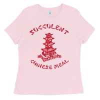 Bubblegum Pink SUCCULENT CHINESE MEAL CHINESE TAKE OUT TAKE AWAY Ladies Tee - DesignPulse