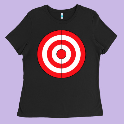 Bulls Eye Target Lazy Diy Halloween Costume Darts Shooting T Shirt Ladies Tee Designed By Designpulse
