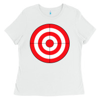 White bulls eye target lazy diy halloween costume darts shooting t shirt Ladies Tee - DesignPulse