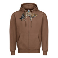 Chestnut Ocelot Zipper Hoodie - LillyAllenDesigns