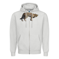 Dove Grey Ocelot Zipper Hoodie - LillyAllenDesigns