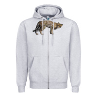 Heather Grey Ocelot Zipper Hoodie - LillyAllenDesigns