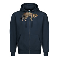 Navy Ocelot Zipper Hoodie - LillyAllenDesigns