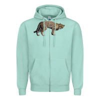 Seafoam Ocelot Zipper Hoodie - LillyAllenDesigns