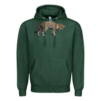 Sports Green Ocelot Zipper Hoodie - LillyAllenDesigns