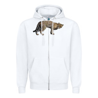 White Ocelot Zipper Hoodie - LillyAllenDesigns