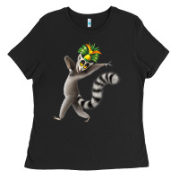 Black All Hail King Julien Ladies Tee - DesignPulse