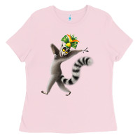 Bubblegum Pink All Hail King Julien Ladies Tee - DesignPulse