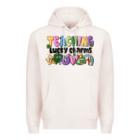 Pale Pink Teaching Lucky Charms Premium Hoodie - CowhideDigitalArt