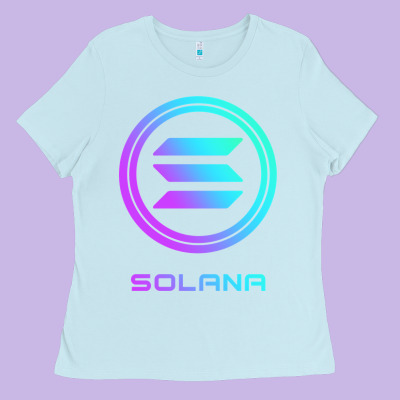 Solana Crypto Sol Coin Blockchain Decentralized Application Long Sleev Ladies Tee Designed By Designpulse