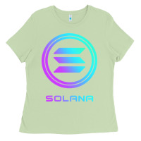 Matcha solana crypto sol coin blockchain decentralized application long sleev Ladies Tee - DesignPulse